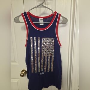 Pink Victorias Secret Patriotic Tank Top